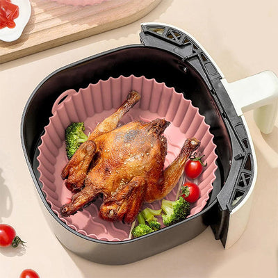Air Fryer Silicone Pot, Easy Cleaning Air Fryer Silicone Basket Heat Resistant effortless cleaning