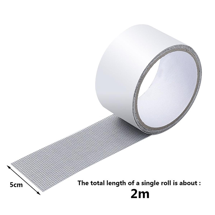 Durable self-adhesive mesh tape for window net repair, ideal for fixing torn screens and preventing insect entry