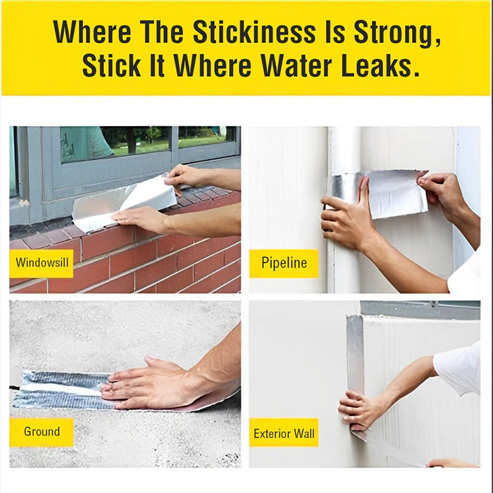 Anti-Leakage Butyl Adhesive, Multi-use Aluminium Foil Waterproof Tape stick it Were Water leaks