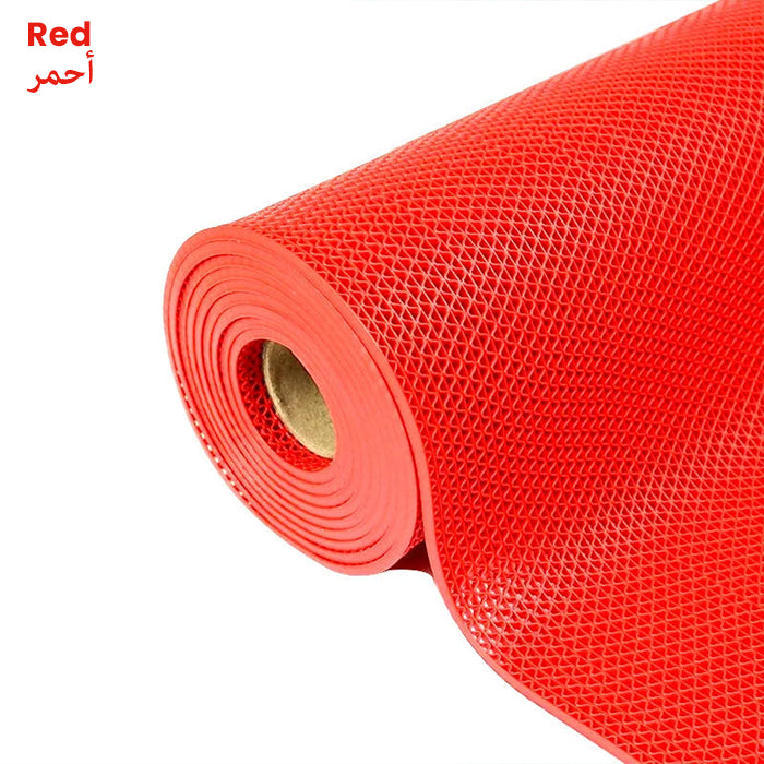 Anti-Skid Rubber Mat - Indoor Outdoor Carpet Rug for Safety, Comfort, and Slip-Resistance in Showers, Pools, Bathrooms red
