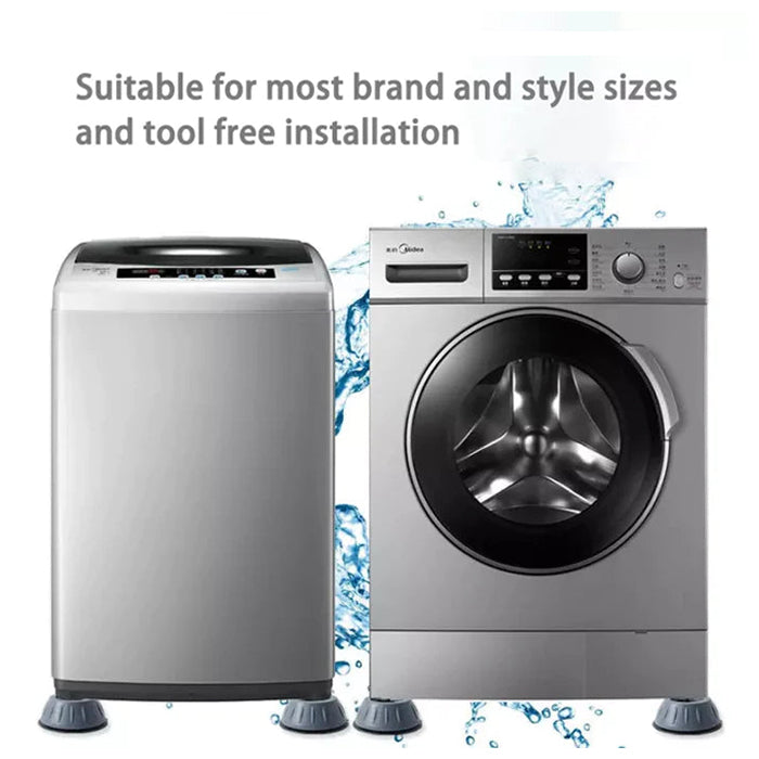 Easy Installation 4 Pcs Washing Machine Dishwasher Anti-Vibration Foot Pads With Suction Cup For Leveling easy installation