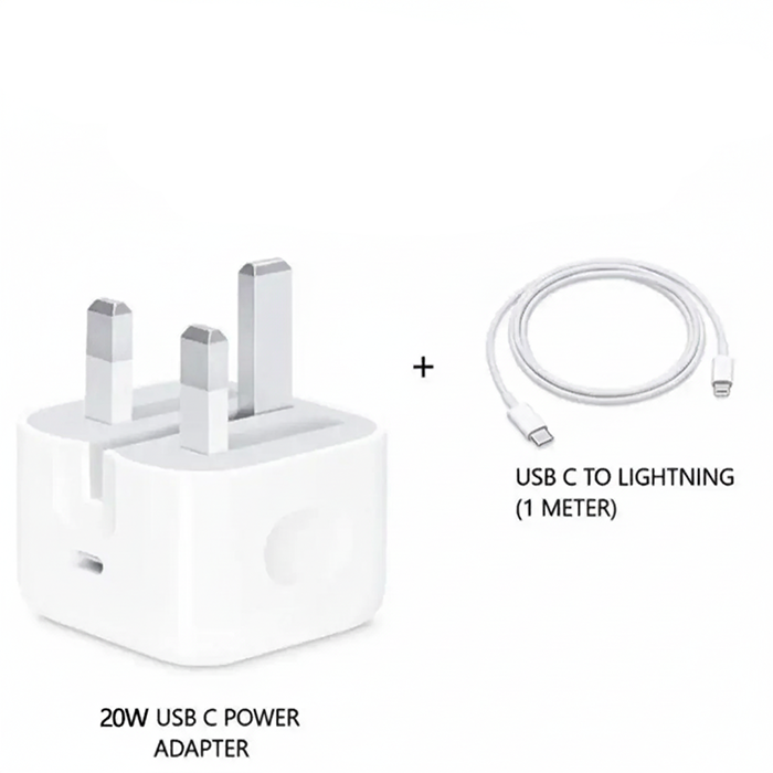 Apple 20W power adapter and USB C charging cable combo for iPhone fast charging set Qatar