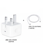 Apple 20W power adapter and USB C charging cable combo for iPhone fast charging set Qatar