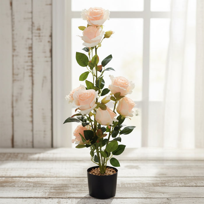 Artificial flowers pot with natural look, ideal for everyday decor – Homesouq Qatar