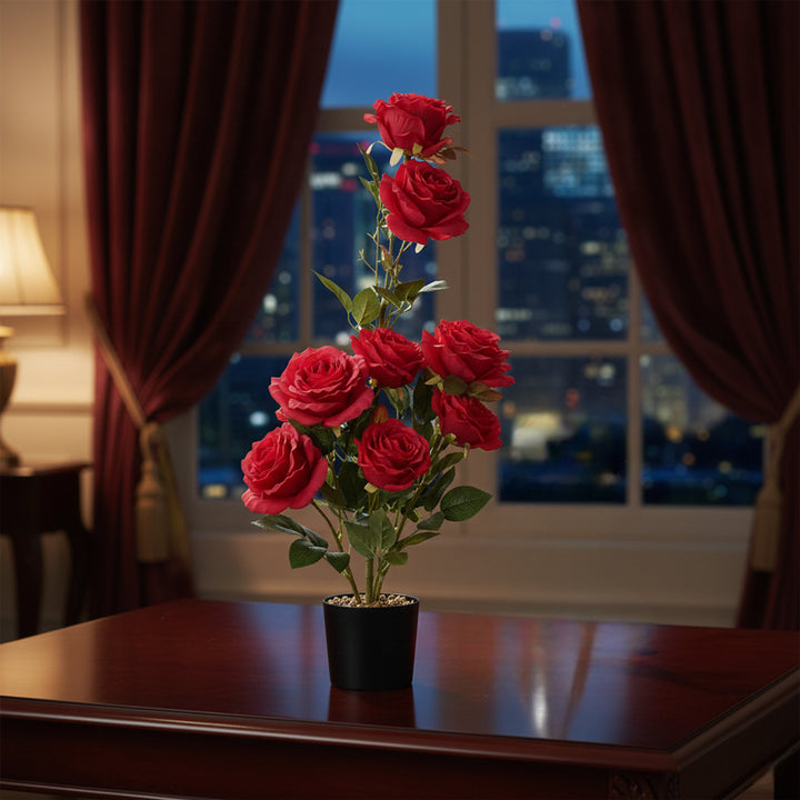 Artificial flowers arranged in a stylish pot for modern home decor – Homesouq Qatar