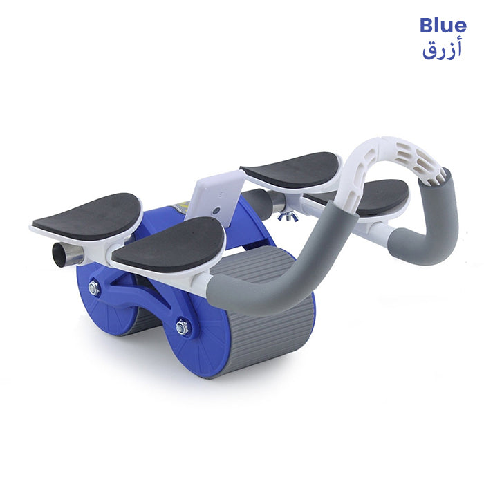 Automatic Rebound Abdominal Wheel Roller - Muscle Training, and Fitness Equipment blue