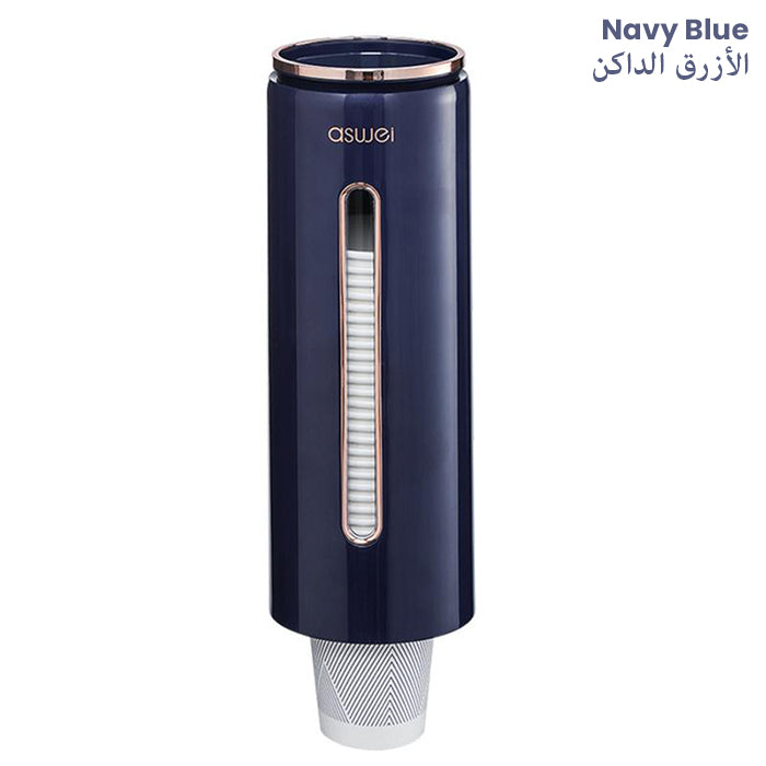 Automatic Cup Dispenser Holder Wall Mounted Disposable Cup Storage navy blue
