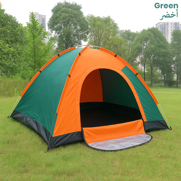 Automatic Pop-Up Outdoor Family Camping Tent Easy Open Camp Tents Green
