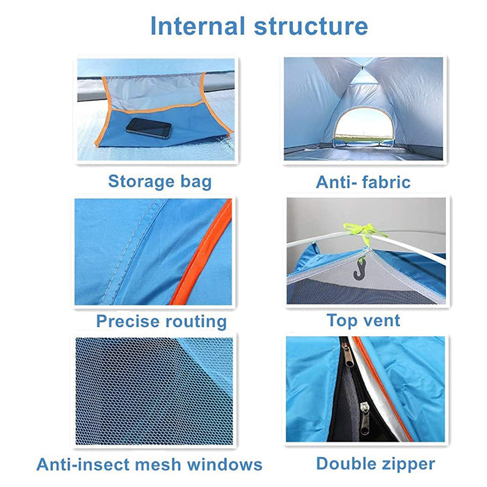 Automatic Pop-Up Outdoor Family Camping Tent Easy Open Camp Tents internal structure