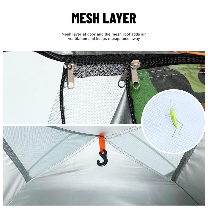 Automatic Pop-Up Outdoor Family Camping Tent Easy Open Camp Tents mesh layer