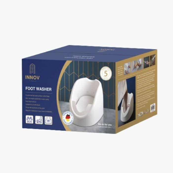 Automatic Wudu Foot Washer - Portable Plastic Foot Wash Basin for Ablution Standing Ablution