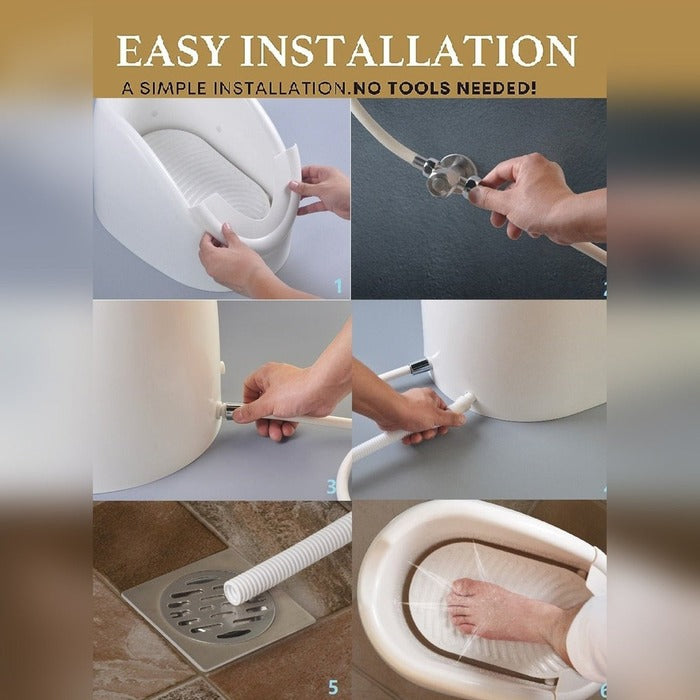 Automatic Wudu Foot Washer - Portable Plastic Foot Wash Basin for Ablution easy installation