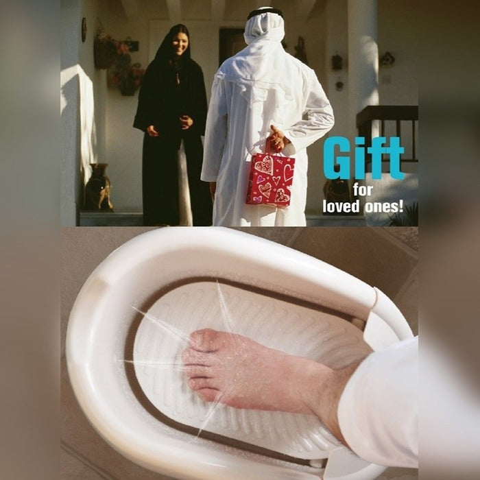 Automatic Wudu Foot Washer - Portable Plastic Foot Wash Basin for Ablution gift for loved ones