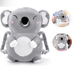 Baby head protector pillow with built-in alarm for safety and comfort in Grey 