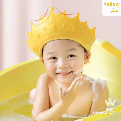 Baby Shower Cap,Baby Shampoo Shower Bath Soft Cap For Kids Adjustable Silicone Crown Qatar