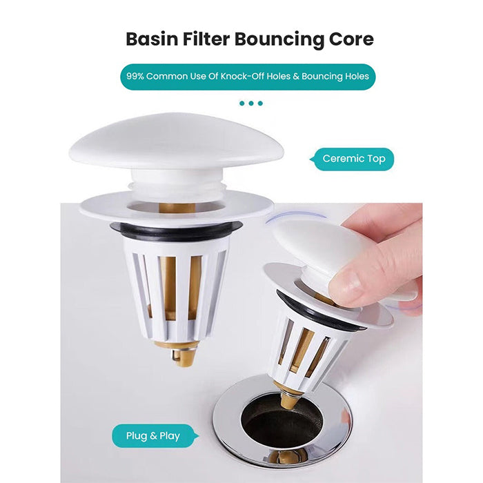 Bathroom sink Stopper Drain Filter with basin filter bouncing care