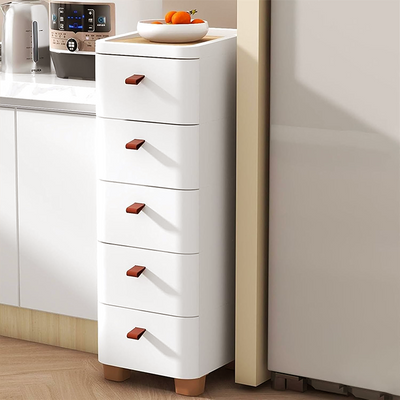 Bedroom Bedside Storage Cabinet Chest Of Drawers, Simple Narrow Drawer Type Storage Stand 5 layer
