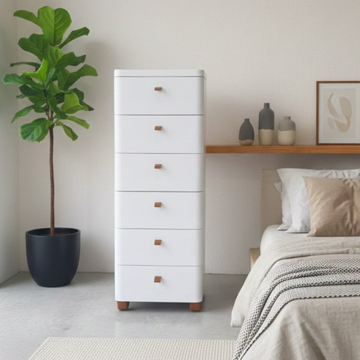 Bedroom Bedside Storage Cabinet Chest Of Drawers, Simple Narrow Drawer Type Storage Stand 6 layer
 durable