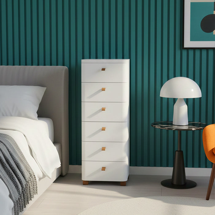Bedroom Bedside Storage Cabinet Chest Of Drawers, Simple Narrow Drawer Type Storage Stand 6 layer
 Strong 