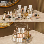 Rotatable cosmetics storage rack before and after makeup organization in Homesouq Qatar