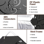 Durable shoe closet made with waterproof PP panels and sturdy steel frame Qatar