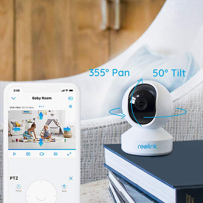 Smart wifi camera designed as a reliable security camera with CCTV view, Homesouq Qatar
