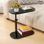 C Shaped Side Table, Adjustable Height C Shaped End Table, 360°Swivel Couch Side Table Black