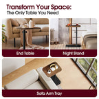 C Shaped Side Table, Adjustable Height C Shaped End Table, 360°Swivel Couch Side Table transform your space