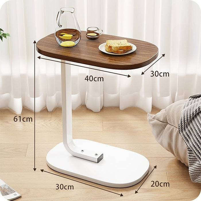 C Shaped Side Table, Modern C Shaped End Table for Small Spaces  Dimensions