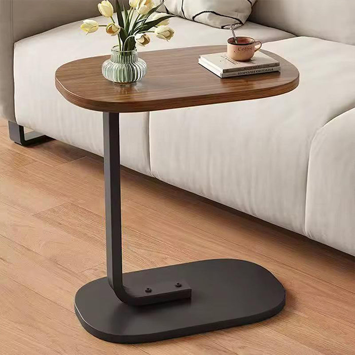 C Shaped Side Table, Modern C Shaped End Table for Small Spaces Durable