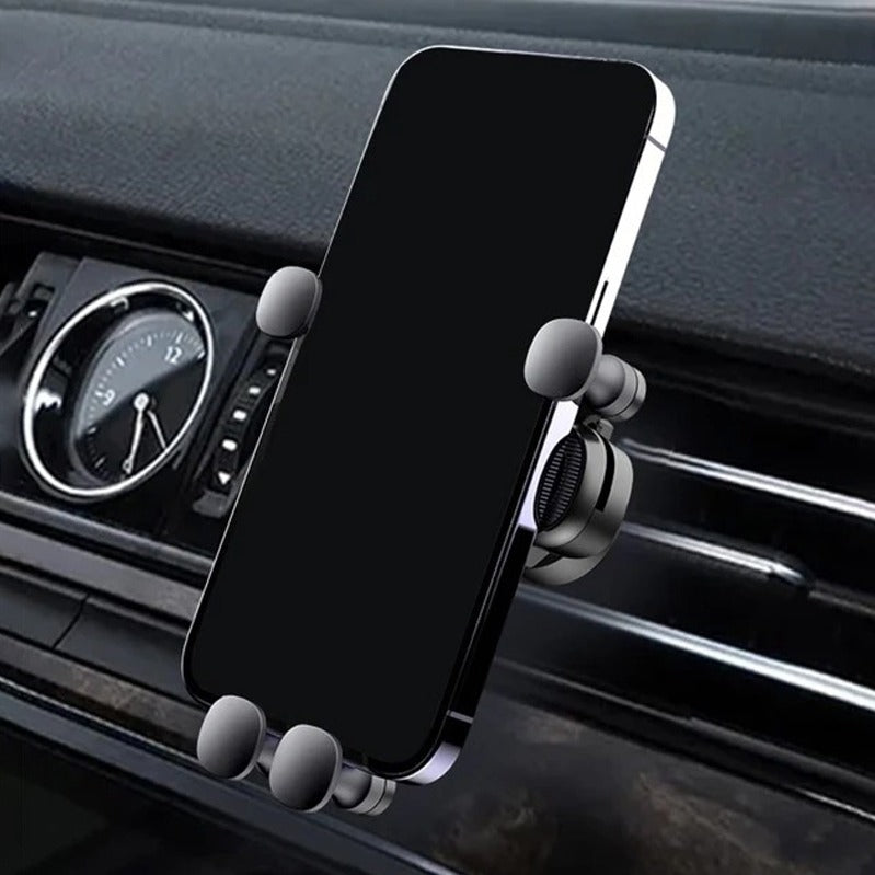 Car Phone Holder - 360° Rotatable Air Vent Clip Mount Mobile Cell Stand with Gravity Sensing Smartphone Holder