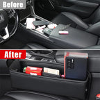 Car Seat Gap Storage Box Organizer - PU Leather Car Organizer for Phone, Cards, Keys 
