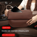 Car Seat Gap Storage Box Organizer - PU Leather Car Organizer for Phone, Cards, Keys easy  installation