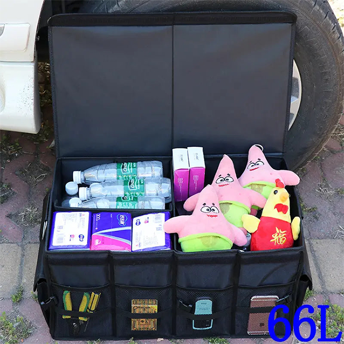 Car Trunk Storage Organizer Box With Lid Qatar 66L