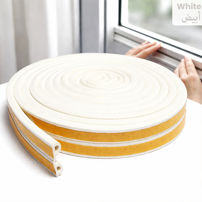 White rubber Weather sealing strip roll used for window and door gap protection Qatar 