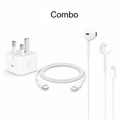 USB-C power adapter port detail showing 20W fast charging capability Qatar