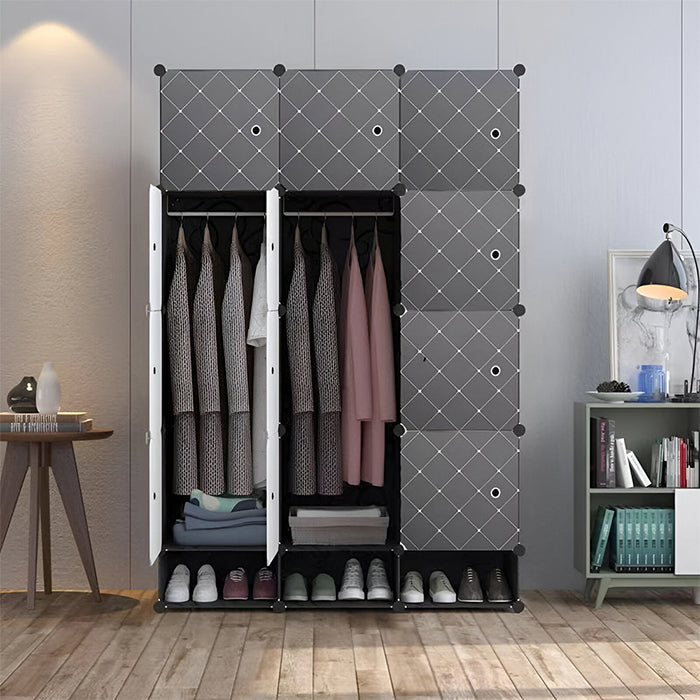 Clothes wardrobe organizer for neat wardrobe storage and space saving, practical storage organizer by Homesouq Qatar