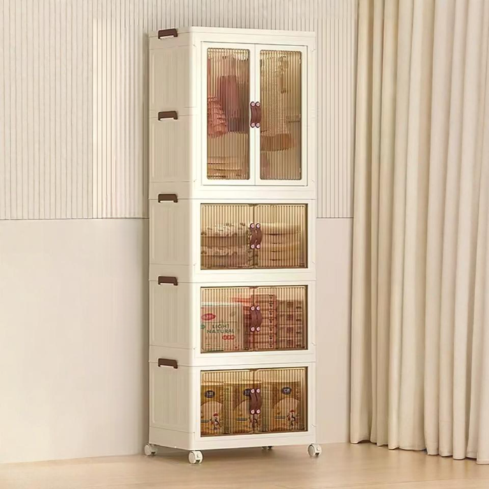 Collapsible Kids Closet, Portable Children's Wardrobe With Wheels