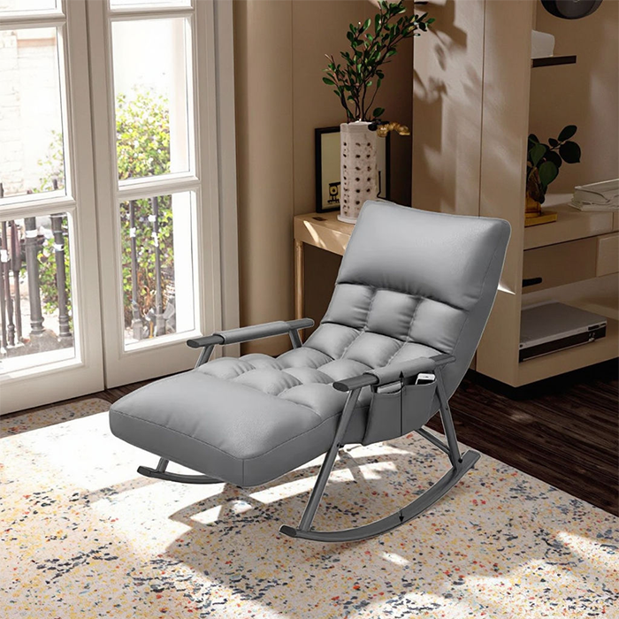 Recliner chair Qatar with storage pocket and armrests comfortable lounging design Qatar
