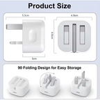 Apple 20W USB-C power adapter with foldable plug design and compact size for iPhone charging in Qatar