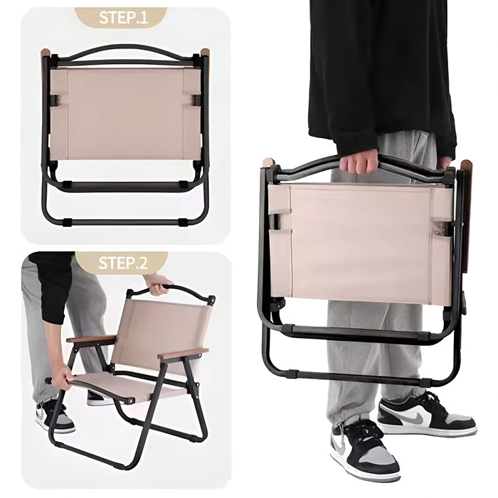 Compact camping chairs with strong frame, easy-carry folding chairs by Homesouq Qatar camping chair qatar