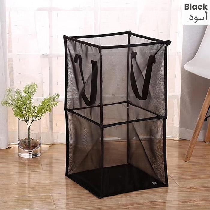 Compact laundry basket tote bags with wide opening, reusable laundry hamper laundry bag – Homesouq Qatar