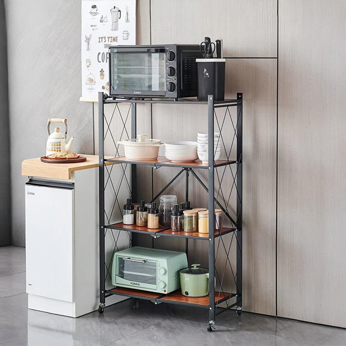 Compact storage rack with shelf rack design for everyday organization – Homesouq Qatar
