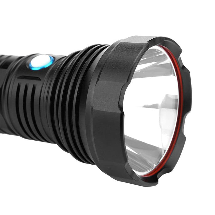 Compact LED flashlight waterproof torch ideal for camping and emergency flash light needs from Homesouq Qatar