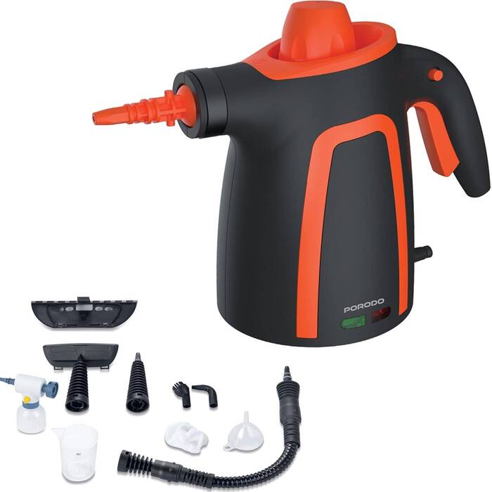 Porodo steam cleaner accessories including nozzles brushes and extensions Qatar