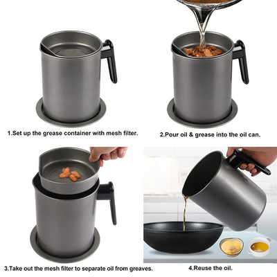 Cooking Oil Storage Can with Removable Dust-proof Lid and Coaster Tray its uses
