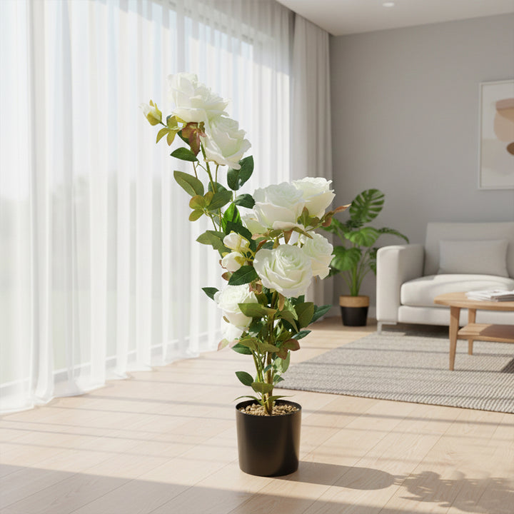 Decorative artificial flowers pot ideal for shelves, tables, and flowers pots – Homesouq Qatar