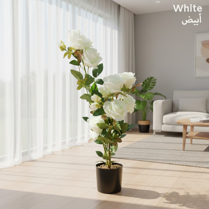 Decorative artificial flowers pot ideal for shelves, tables, and flowers pots – Homesouq Qatar