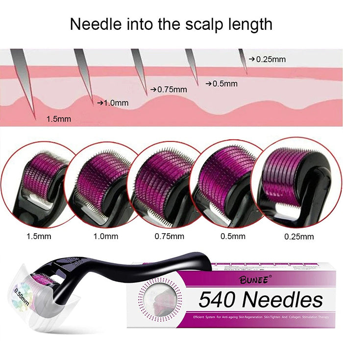 Derma Roller, Needle Roller - Anti-Ageing System length