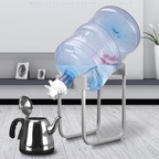 Detachable Cap Portable Stainless Steel Water Bottle Dispenser Stand For Indoor Outdoor Grey